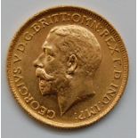 Great Britain, 1913 gold full sovereign, George V, rev.