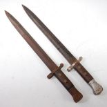 A British 1888 pattern Mk I 2nd type bayonet,