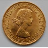 Great Britain, 1966 gold full sovereign, Queen Elizabeth II, rev.