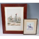 After L. Mansion & St Eschauzier, Military and Naval costumes, a set of six coloured prints, 16.