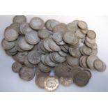 Great Britain, quantity of George V silver coins, to include; half crowns, florins, shillings,