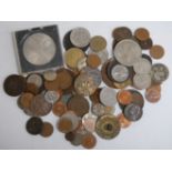 Mixed lot of 18th century and later British and world coins (approx 80)