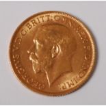 Great Britain, 1913 gold full sovereign, George V, rev.