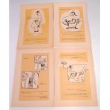 Hans Peter Woile (1905-1982) A set of 45 Nazi caricatures, many showing quotes from Hitler, 29 x 19.