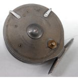 A Hardy Triumph 3 1/3" alloy centre pin trotting reel.