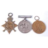 A WW I 1914-15 Star, British War and Victory trio, naming T4 - 144240. DVR. W.A. PARISH. A.S.C.