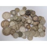 Great Britain, quantity of 19th century and later silver coins, to include; half crowns, shillings,