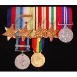 A WW II group of seven to include 1939-45 Star, Atlantic Star with France and Germany clasp,