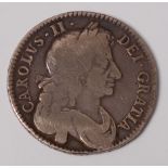 England, 1679 half crown, Charles II laureate and draped fourth bust, rev.