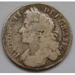 England, 1685 half crown, James II laureate and draped bust, rev.