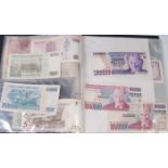 A folder of approx 60 mainly Eastern European banknotes to include; Turkey, Yugoslavia, Poland,