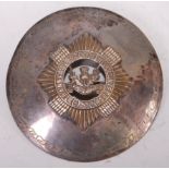 A white metal plaid brooch of the Transvaal Scottish Volunteers, 10cm.