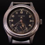 A Longines Greenlander British military issue stainless steel gent's wristwatch, circa 1944,