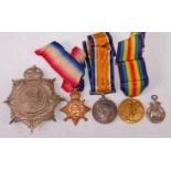 A WW I trio to include 1914 Mons Star, British War and Victory, naming 1466. PTE. G.H. ABBOTT.