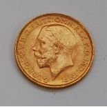Great Britain, 1913 gold full sovereign, George V, rev.