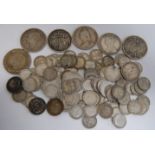 Great Britain, mixed lot of Victorian and later silver coins, to include; half crowns,