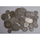 Great Britain, mixed lot of George V and George VI silver coins, to include; half crowns, shillings,