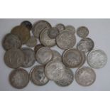 Great Britain, mixed lot of George III and later silver coins, to include; half crowns,