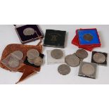 Mixed lot of British and USA coins and medals, to include; cased silver 1953 coronation medal,