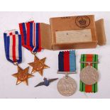 A WW II group of four medals to include 1939-45 Star, France & Germany Star,