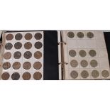 Great Britain, two coin collector albums containing various silver and other coins,