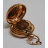 Great Britain, late Victorian gold plated sovereign case by Dennison Watch Case Co,