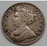 Great Britain, 1711 shilling, Queen Anne laureate and draped fourth bust, rev.