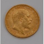 Great Britain, 1903 gold full sovereign, Edward VII, rev.