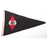 A German Hitler Youth double sided pennant, 30cm.