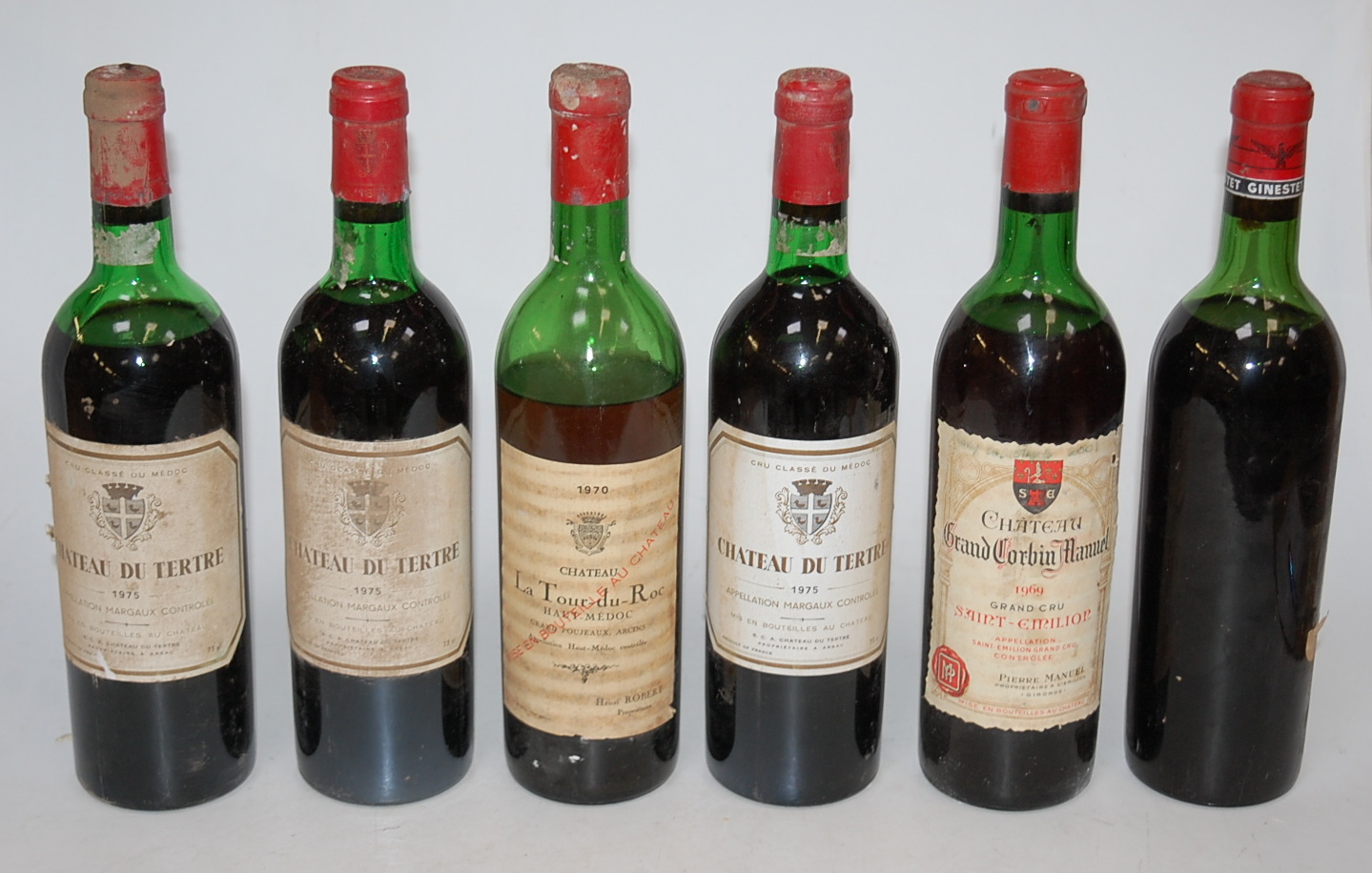 Château du Tertre, 1975, Margaux, three bottles; Château La Tour-Du-Roc, 1979, Haut Medoc,