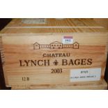 Château Lynch-Bages, 2003, Pauillac, twelve bottles,