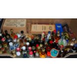 A large quantity of spirit miniatures, to include; Armagnac, Port, Whisky, Ouzo,