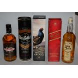 The Black Grouse Blended Scotch Whisky, 100cl, 40%, one bottle in carton; Johnnie Walker Red Label,