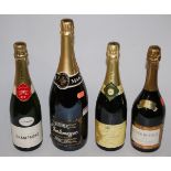 Les Pionniers Brut Champagne, one bottle; Joseph Perrier Champagne,