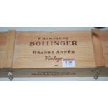 Bollinger Grande Année Vintage Champagne, 1988, one bottle, OWC; Bollinger Brut Champagne,