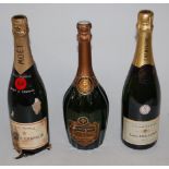 Veuve Clicquot Ponsardin Brut Champagne, one bottle; Moët & Chandon Brut Champagne,