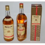 Grant's Family Reserve Finest Scotch Whisky, 100cl, 43%, one bottle; Bell's Old Scotch Whisky,