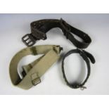 Various leather and webbing belts