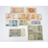 Vintage bank notes