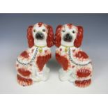 A pair of Victorian Staffordshire dogs