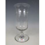 A Victorian glass celery vase