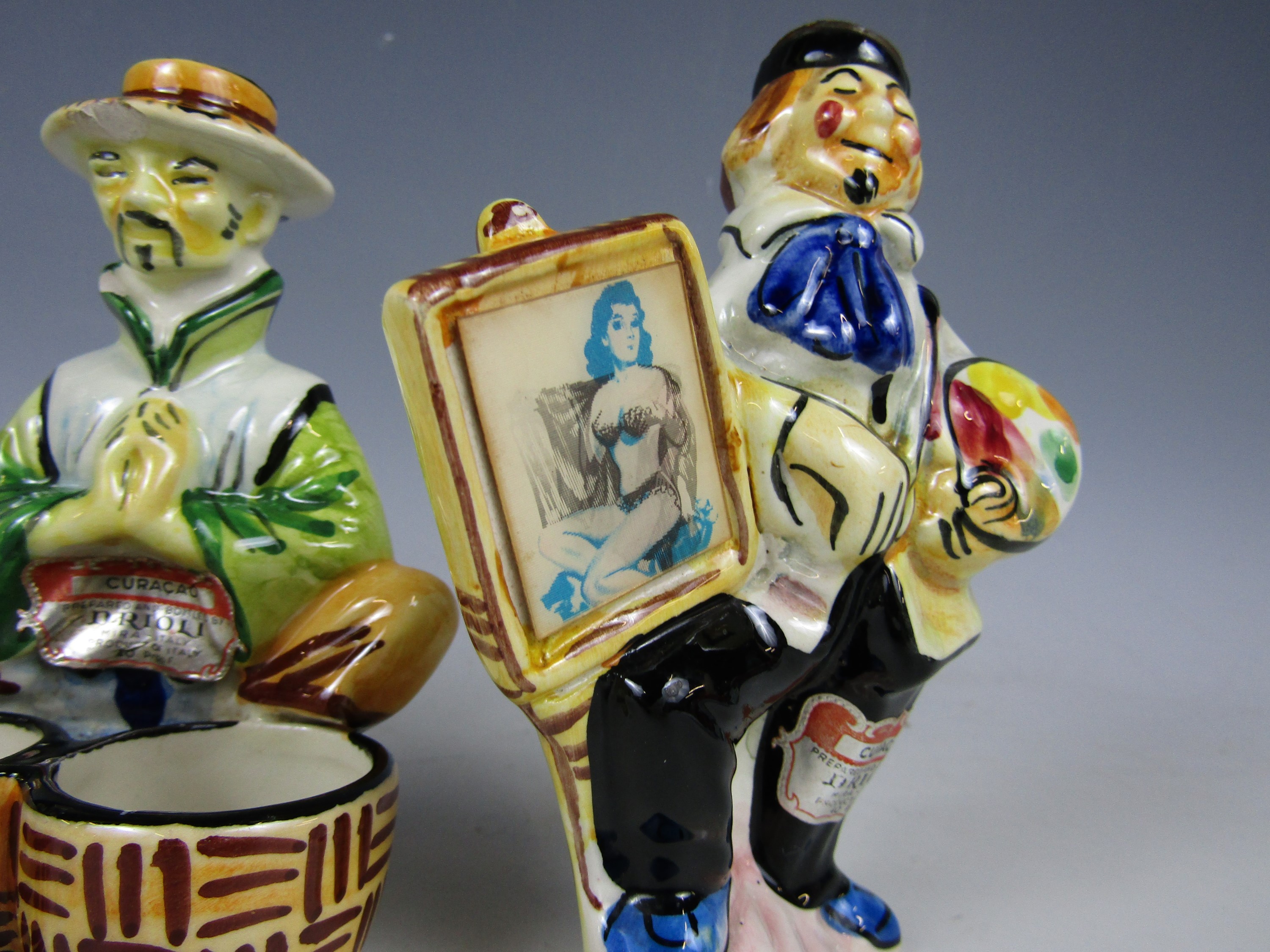 Five Italian figural decanters, including one with an erotic hologram - Image 2 of 2