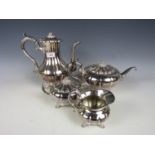 An electroplate Viners of Sheffield four piece tea and coffee service