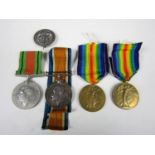 A British War and Victory medal pair to 209595 Dvr W Samwell, RA, a Victory medal to 266687 Pte E