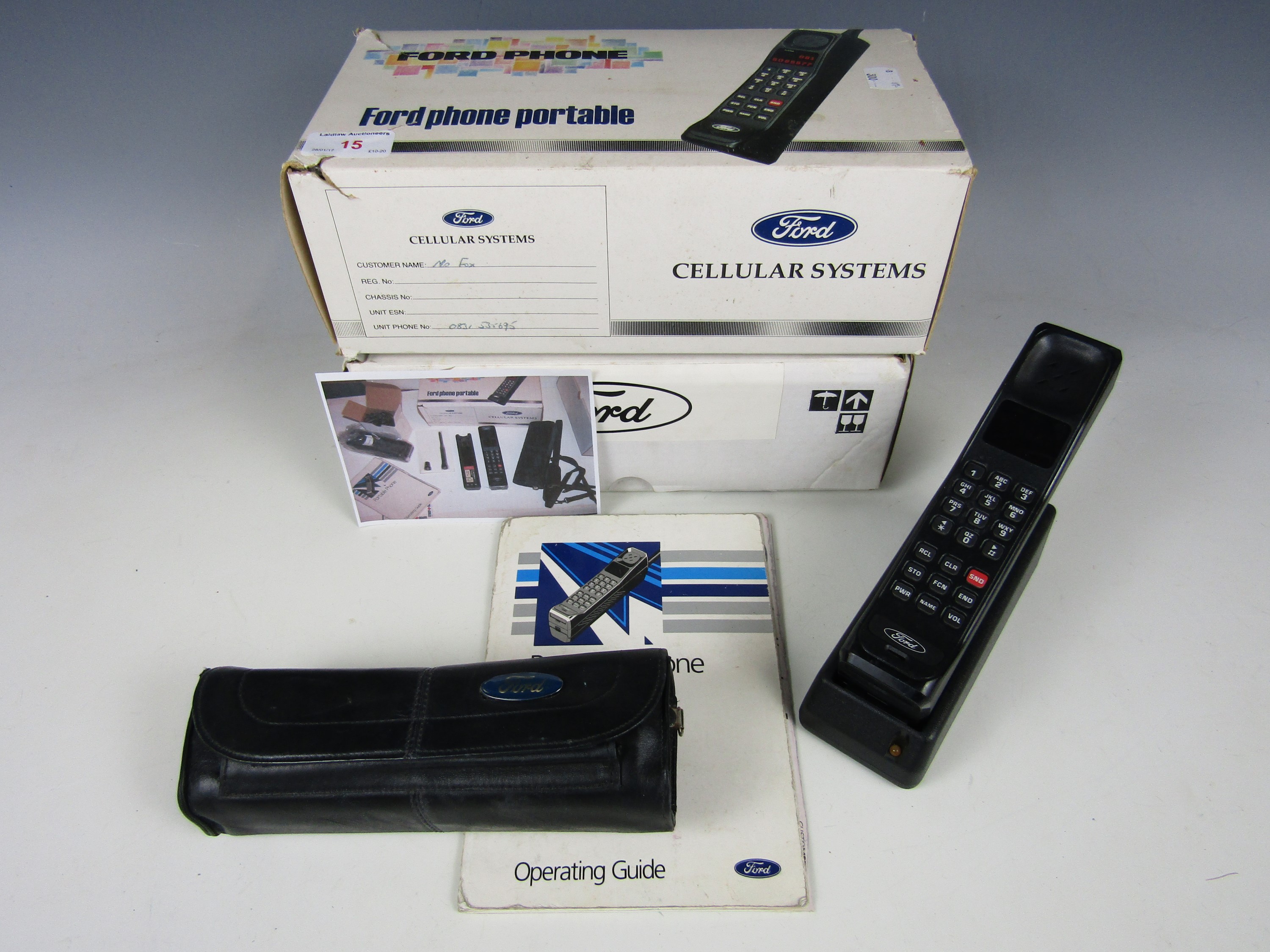 A 1990's Ford Fordphone portable / mobile telephone complete in original packaging