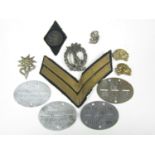 Reproduction military badges etc.