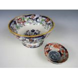 An Amherst Japan pattern bowl together with a Japanese Imari bowl