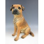 A large Border Terrier figurine