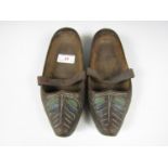 A pair of early 20th Century oriental wooden clogs