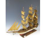 A model of an 18th century clipper ship